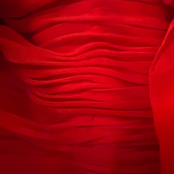 Sherri Hill Strapless Red Prom Dress - Picture 4 of 6